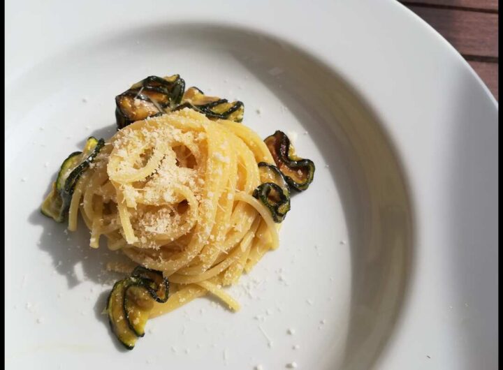 Un piatto di spaghetti alla nerano